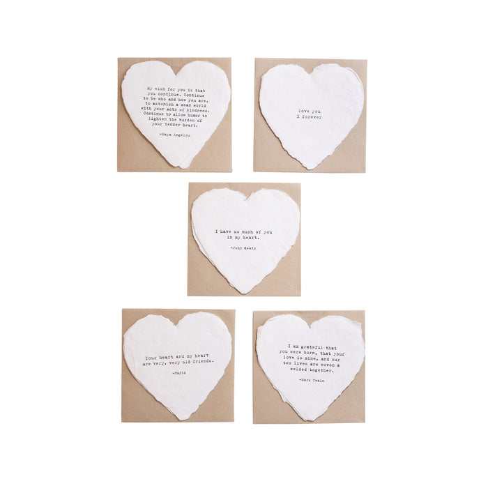Deckled Heart Cards